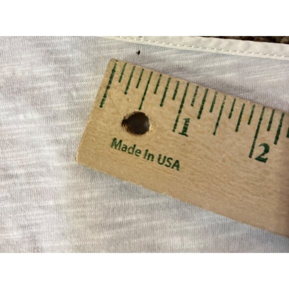 Eddie Bauer Cotton Henley Top Womens L Used Cream Button Trim Long Sleeve - Picture 6 of 14